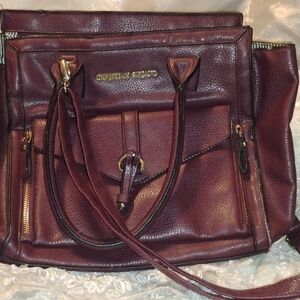 Christian Siriano Deep Burgundy Satchel